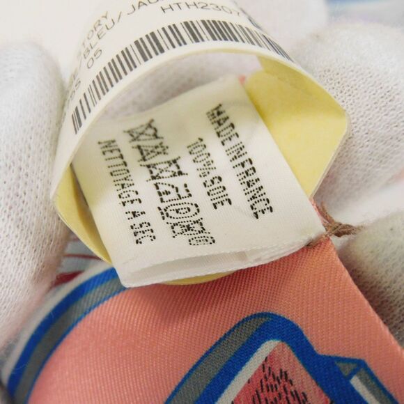 HERMES Authentic Blue Silk Scarf - Picture 4 of 7